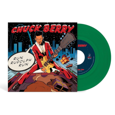 Chuck Berry Run Rudolph Run 45rpm 7" Vinyl Single (Evergreen Vinyl)