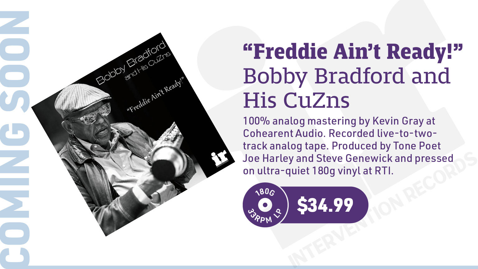 Bobby Bradford and His CuZns "Freddie Ain't Ready!" 180g LP