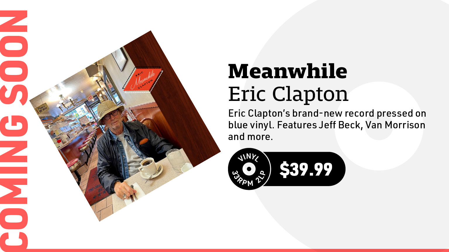 Eric Clapton Meanwhile 2LP (Blue Vinyl)