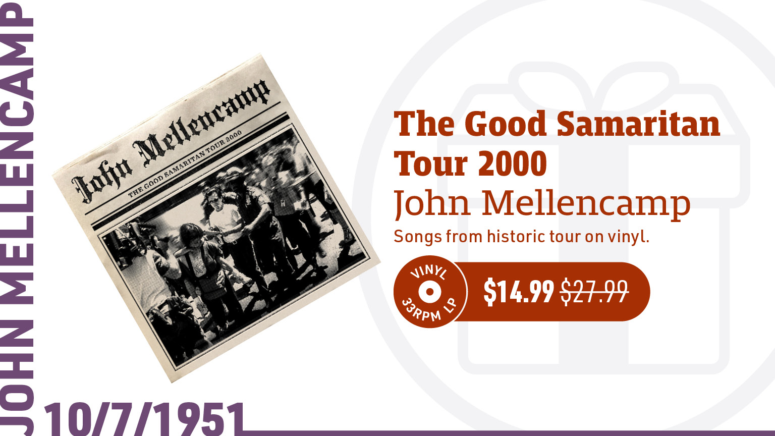 John Mellencamp The Good Samaritan Tour 2000 LP