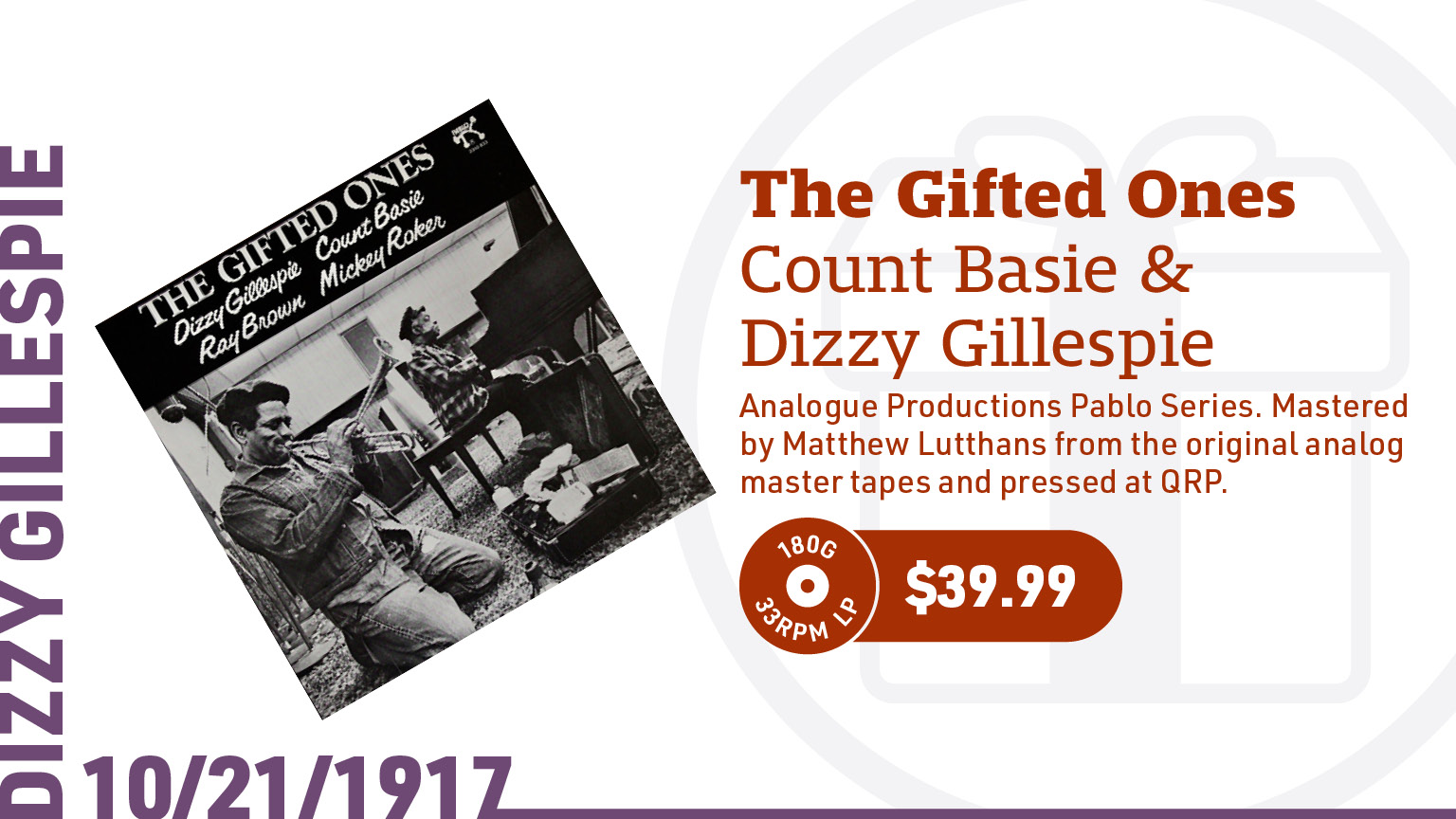 Count Basie & Dizzy Gillespie The Gifted Ones (Pablo Series) 180g LP