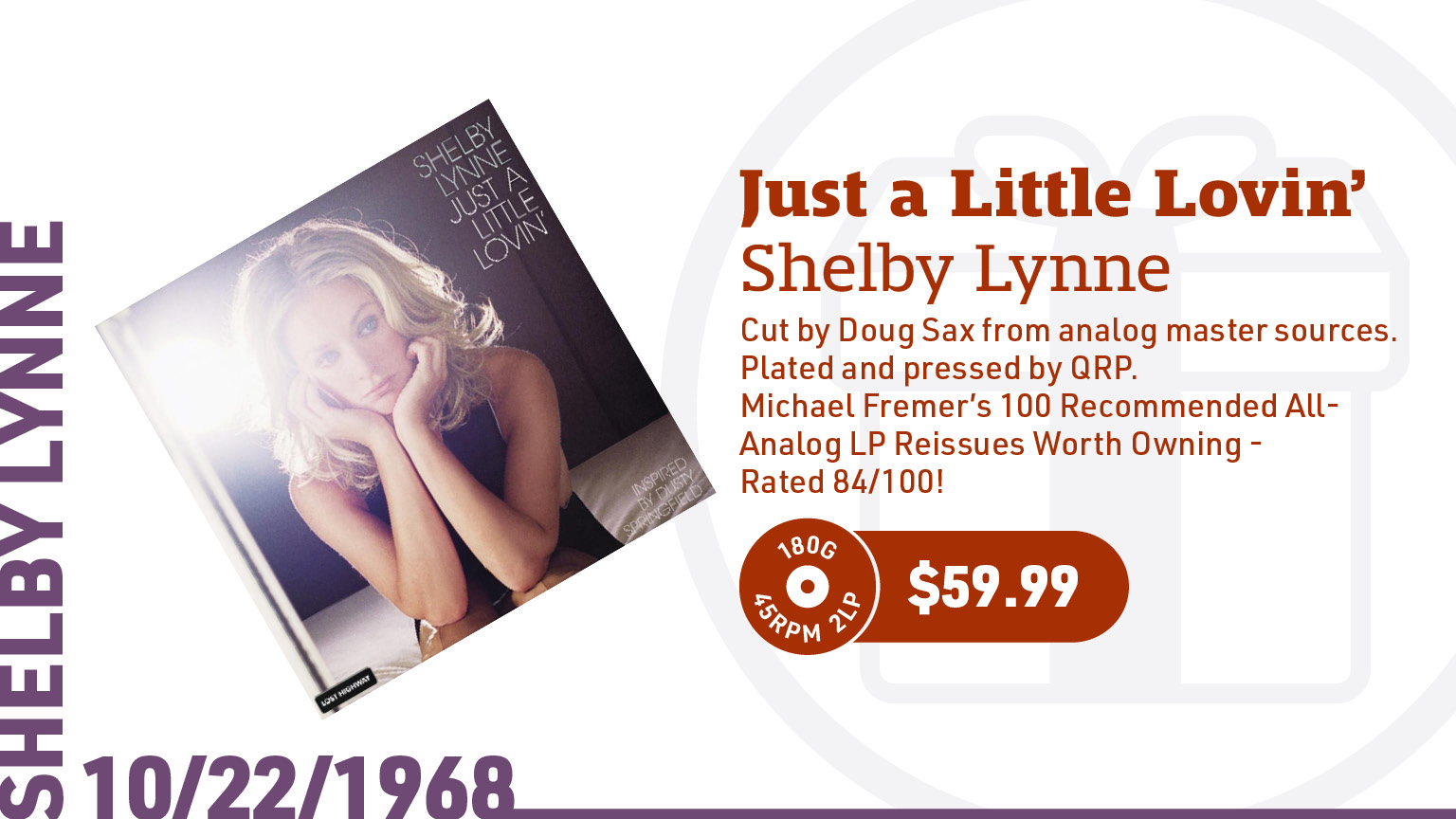 Shelby Lynne Just a Little Lovin' 180g 45rpm 2LP