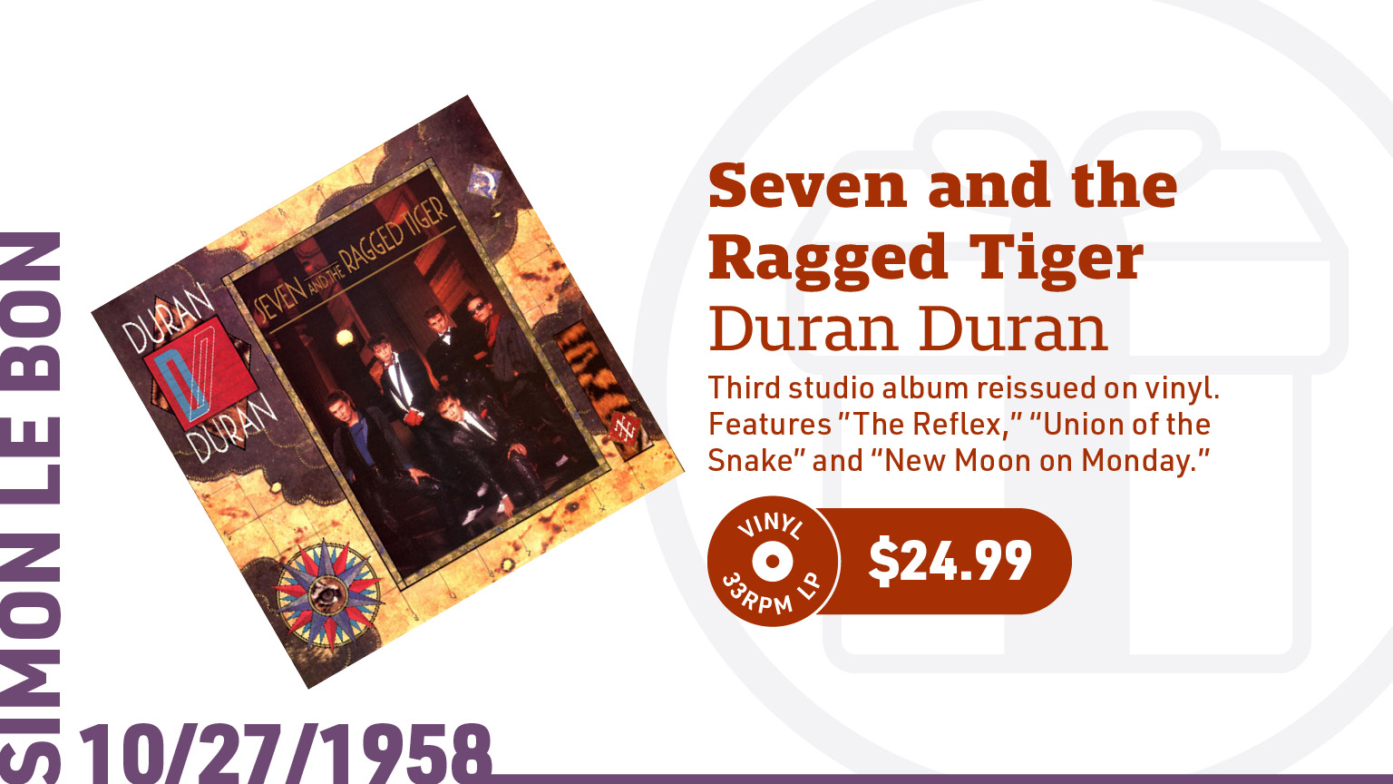 Duran Duran Seven and the Ragged Tiger LP