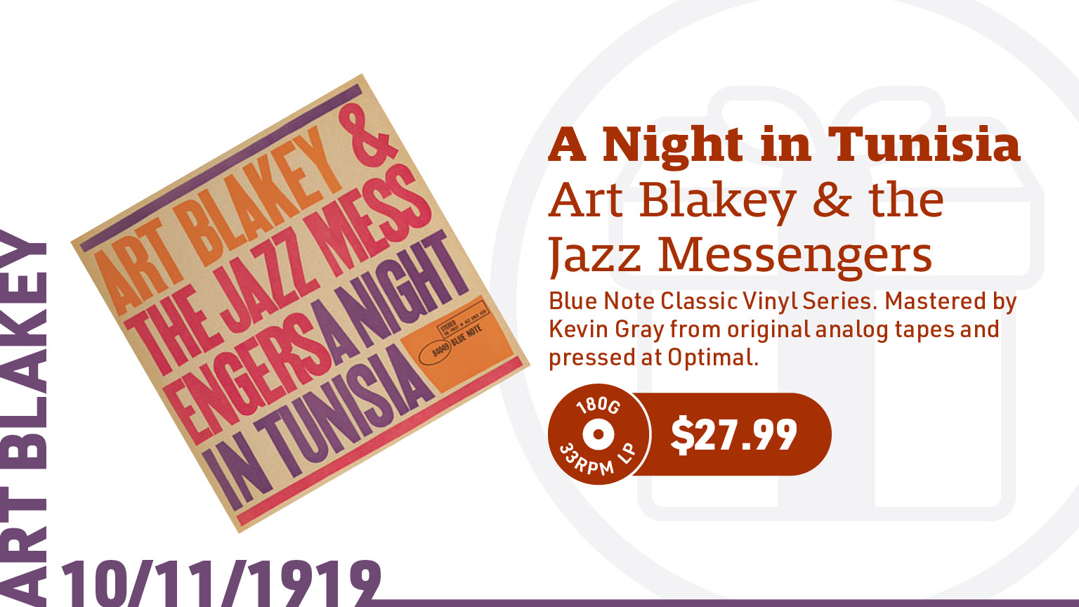 Art Blakey & the Jazz Messengers A Night in Tunisia (Blue Note Classic Vinyl Series) 180g LP