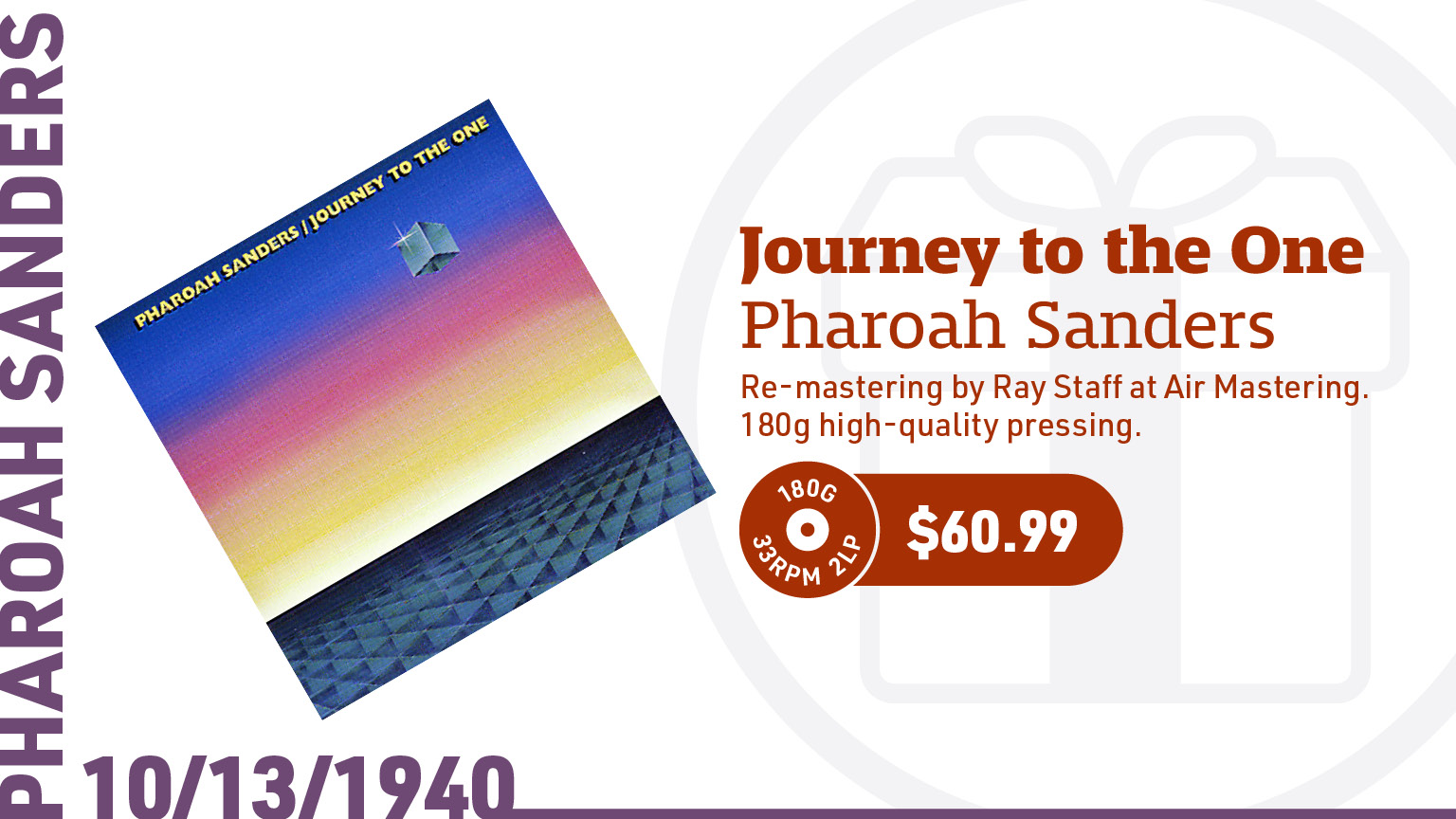 Pharoah Sanders Journey To The One 180g 2LP