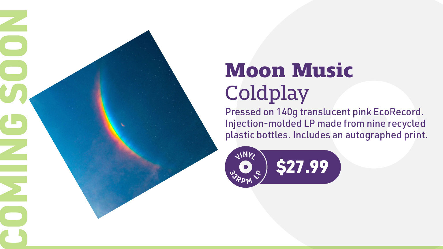 Coldplay Moon Music LP (Translucent Pink Vinyl) (Autographed Insert)