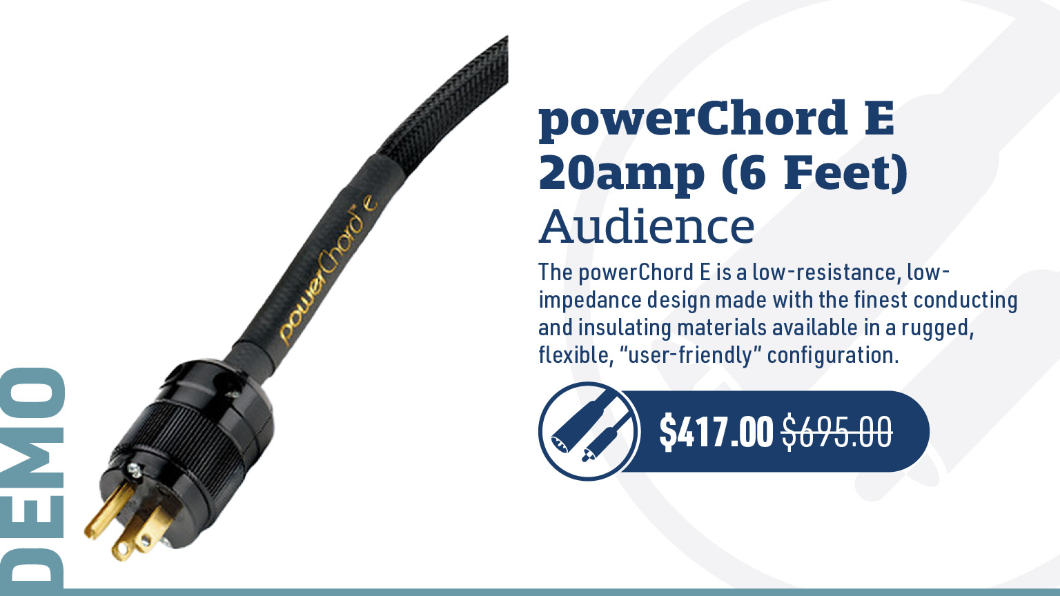 Demo Audience powerChord E 20amp (6 Feet)