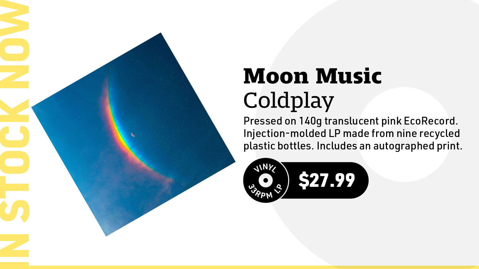 Coldplay Moon Music LP (Translucent Pink Vinyl) (Autographed Insert)