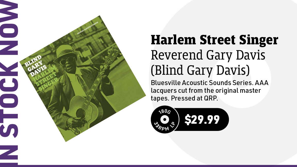 Reverend Gary Davis (Blind Gary Davis) Harlem Street Singer (Bluesville Acoustic Sounds Series) 180g LP