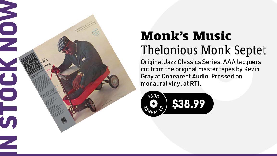 Thelonious Monk Septet Monk's Music (Original Jazz Classics Series) 180g LP (Mono)