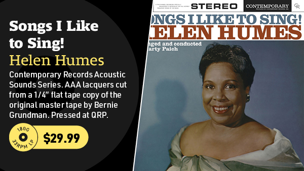 Helen Humes Songs I Like to Sing! (Contemporary Records Acoustic Sounds Series) 180g LP