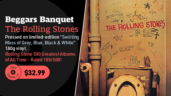 The Rolling Stones Beggars Banquet 180g LP ("Swirling Mass" Grey, Blue, Black & White Vinyl)