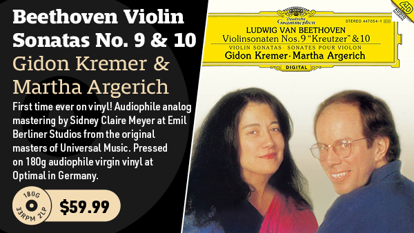 Gidon Kremer & Martha Argerich Beethoven Violin Sonatas No. 9 & 10 180g Import 2LP